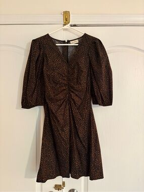 Universal Thread Leopard Print Ruched Front Dress